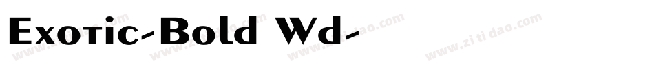 Exotic-Bold Wd字体转换